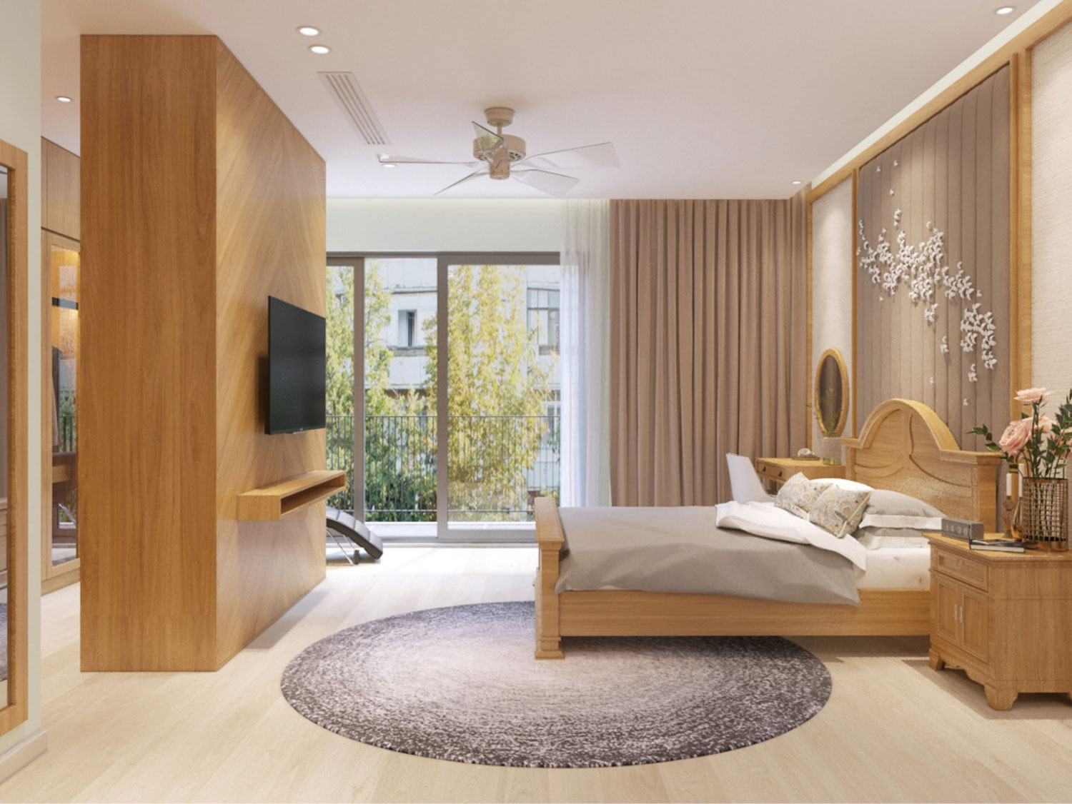 Thiết kế nội thất phòng ngủ biệt thự Splendora An KHánh Hà Nội