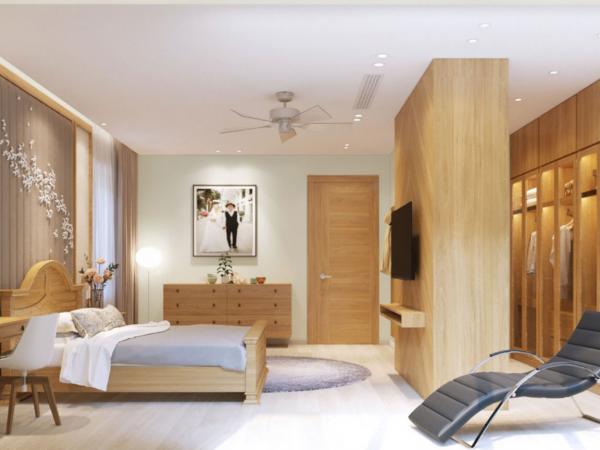 Thiết kế nội thất phòng ngủ cô phương biệt thự splendora 2