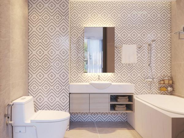 Thiết kế nội thất phòng vệ sinh con gái nhỏ biệt thự Splendora An Khánh Hà Nội 