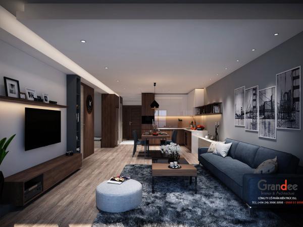 Thiết kế nội thất căn chung cư Tân Hoàng Minh